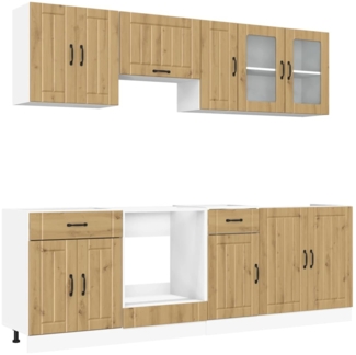 vidaXL 8-tlg. Küchenschrank-Set Kalmar Artisan-Eiche Holzwerkstoff 3314840
