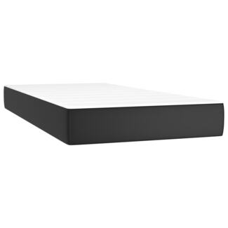vidaXL Taschenfederkernmatratze Schwarz 90x200x20 cm Kunstleder 347722