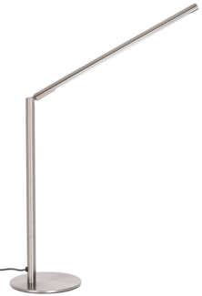 NOWA LED Tischleuchte CARLO, Dimmer, LED fest integriert, Warmweiß, Tischlampe nickel Schreibtisch Arbeitszimmer modern