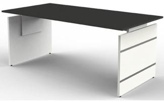 Kerkmann Schreibtisch Form 4 180x80x68-76 cm Wangen-Gestell Anthrazit