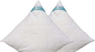 2 Stück Betten Hofmann Allergiker Kopfkissen Faserkissen 80x80 cm Reißverschluss