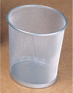 Helit Papierkorb Mesh Metall 15l silber