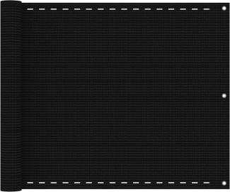 vidaXL Balkon-Sichtschutz Schwarz 75x400 cm HDPE 311029