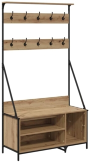 vidaXL Kleiderständer Artisan-Eiche 100 x 41 x 184 cm Holzwerkstoff 882890