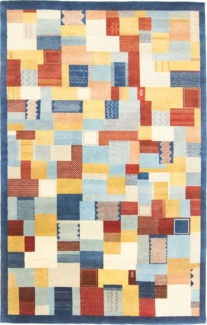 Morgenland Gabbeh Teppich - Loribaft Indus - Awaro - rechteckig - 140 x 70 - Blau