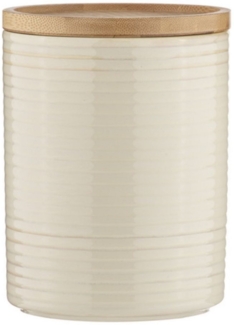 Ladelle Vorratsdose STAX Vorratsdose Mandel 16 cm, Stoneware/Bamboo