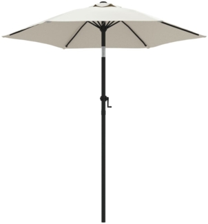 vidaXL Sonnenschirm Sandweiß 200 x 224 cm Aluminium 47204