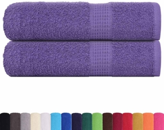 vidaXL Duschtücher 2 Stk. Lila 70x140 cm 360 g/m² 100% Baumwolle 136881