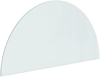 vidaXL Funkenschutzplatte Glas Halbrund 1000x500 mm 324111