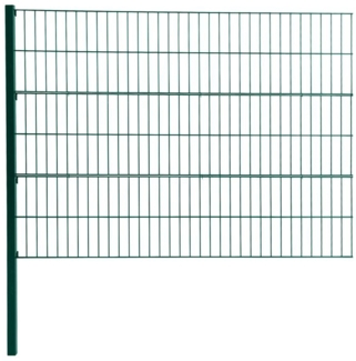 Doppelstabmattenzaun Erweiterung Gitterzaun 120cm RAL6005 Drahtgitter Gartenzaun