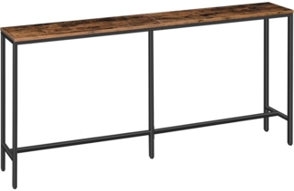 Schmaler Konsolentisch 180 cm Flurtisch Beistelltisch Dunkelbraun Eingangstisch