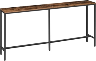 Schmaler Konsolentisch 180 cm Flurtisch Beistelltisch Dunkelbraun Eingangstisch