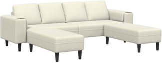 vidaXL Sofa Set Creme Samt 3335129