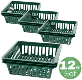 GarPet Pflanzschale 12x Pflanzkörbe für Blumenzwiebeln Pflanzkorb Pflanzschale 28x26 cm