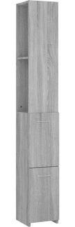 vidaXL Badschrank Grau Sonoma 25x26,5x170 cm Holzwerkstoff 815961