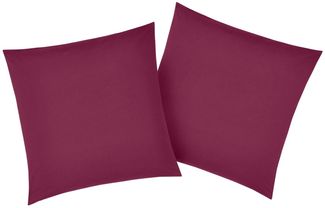 OTTO home Kissenbezüge Luisa, (2 Stück), aus 100% Baumwolle, mit Reißverschluss, atmungsaktiv, uni