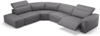 Sofanella Sofalandschaft LENOLA Ledercouch Echtleder Big Sofa in Grau XL: 332 Breite x 109 Tiefe