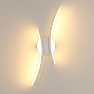 Goeco Wandleuchte Unregelmäßige LED-Wandleuchte, goldene Aluminiumlampe, warmes Licht, 20W, 44,5×10×5 cm, für Büro
