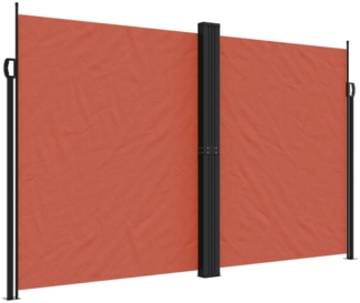 vidaXL Seitenmarkise Ausziehbar Terrakottarot 200x1000 cm 4004768