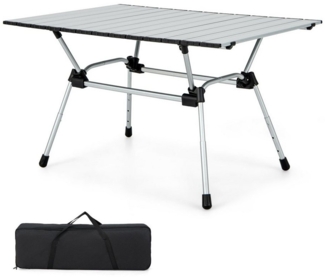 COSTWAY Campingtisch Klapptisch, 4-stufig höhenverstellbar