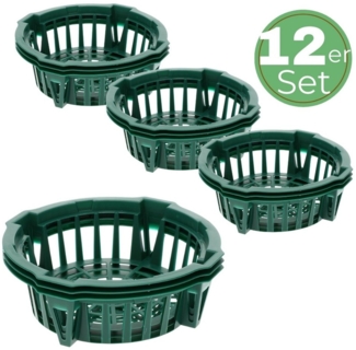 GarPet Pflanzschale 12x Pflanzkörbe für Blumenzwiebeln Zwiebel Schale Pflanzschale 22 cm