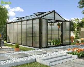 Vitavia Gewächshaus Zeus Comfort 13800 10mm HKP 258x540 cm schwarz