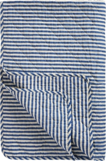 Ib Laursen Decke Quilt Tagesdecke Überwurf Streifen Blau Weiß 180x130cm 07923-13