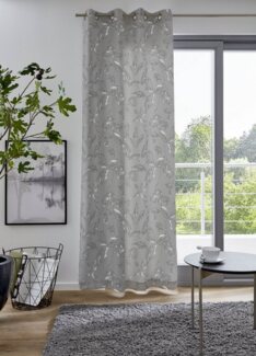 my home Vorhang FLOWER (1 St), Ösen, blickdicht, Maß: 135 x 235cm, monochrom, in verschiedenen Farben erhältlich