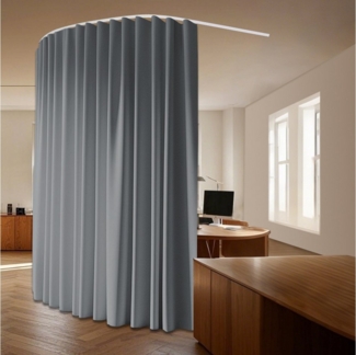 Jibenhome Gardine Raumteiler Vorhang,Verdunkelungsvorhang mit Schiene (1 St), verdunkelnd, Extra Breite,Gardine mit Schieneneinbausatz