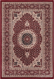 Vimoda Orientteppich Klassisch Orient Teppich Wohnzimmer Dunkel Rot Stil Ornament, Rechteckig, Höhe: 11 mm, Orient Läufer dicht gewebt in bester Qualität