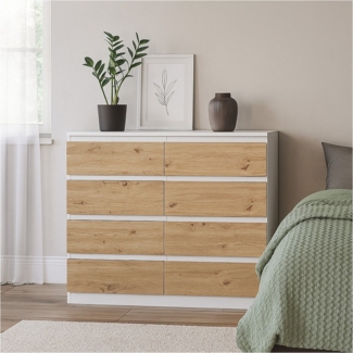 HTI-Living Sideboard Moderne Kommode mit 8 grifflosen Schubladen (Stück, 1 St, 1 Kommode ohne Dekoration), Sideboard