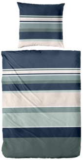 Primera Bettwäsche Mako-Satin-Bettwäsche Line Art, Mako-Satin, mit Streifen
