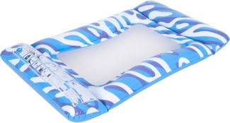 SunClub Luftmatratze Ripple Wave 117 x 76 x 15 cm mit Netzgewebe und 3 Luftkammern