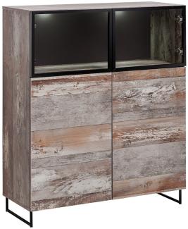 Stylefy Molde Vitrine Plankeneiche | Schwarz