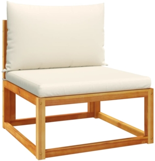 vidaXL Gartensofa ohne Armlehnen mit Kissen Holz Akazie & Rattan 4008169