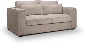 Sofa 2,5 Sitzer B/H/T: 200 x 92 x 112 cm in beige-braun