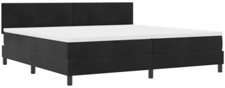 vidaXL Boxspringbett mit Matratze Schwarz 200 x 200 cm Stoff 3339196
