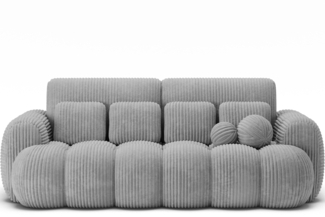 Eltap Cotonn Sofa (Modullo 03) mit Schlaffunktion, Grau, 119 x 105 x 256 cm