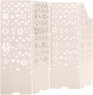 Raumteiler 4-teilig STARRY Hellbeige 240 cm 180 cm