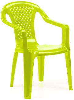 Kinder Stapelstuhl Bistrostuhl Rattan-Optik Lime Kunststoff