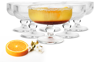 6 Martinigläser Cocktailgläser Eisbecher aus Glas 320ml Dessertschalen