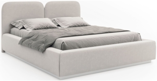 Selsey 'Comoves' Polsterbett 180x200 mit Veloursbezug, Greige