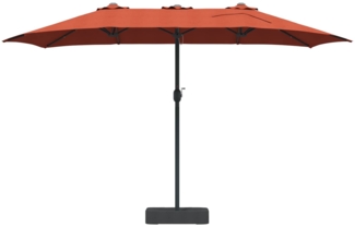 vidaXL Garten-Sonnenschirm Terrakotta 385 x 209 x 244 cm Polyester 42003288
