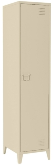 Dmora Säulenschrank Soleto, Schrank für Badezimmer oder Küche, Multifunktionaler Hochschrank, Mehrzweckschrank, 38x38 h180 cm, Sahne