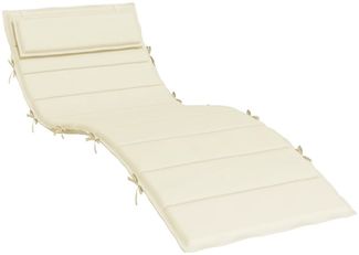 vidaXL Sonnenliegen-Auflage Creme 180x60x4 cm Oxford-Gewebe 361854