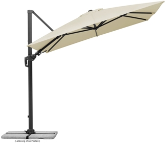 Ampelschirm Rhodos Twist 350x260/8 rechteckig, ca. 350 x 260 cm natur