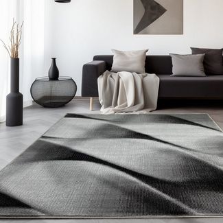 SIMPEX24 Designteppich Abstrakt Wellen Design, Läufer, Höhe: 12 mm, Kurzflor Teppich Wohnzimmer Abstrakt Wellen Design Verschidene Größen