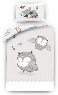Eule Baby Bettwäsche Wendebettwäsche 100x135 cm