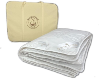 Alpaka Kinder Bettdecke Ganzjahresdecke Füllung aus reinem Baby Alpaka 450g (100x 135cm), Premium Line, perfekt für das ganze Jahr für Ihre Kleinen geeignet. Atmungsaktiv und von der Natur.