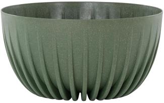 SIENA GARDEN Pflanzschale PALMA grün 30 cm Kunststoff/Holz, 30 x 30 x 15,6 cm